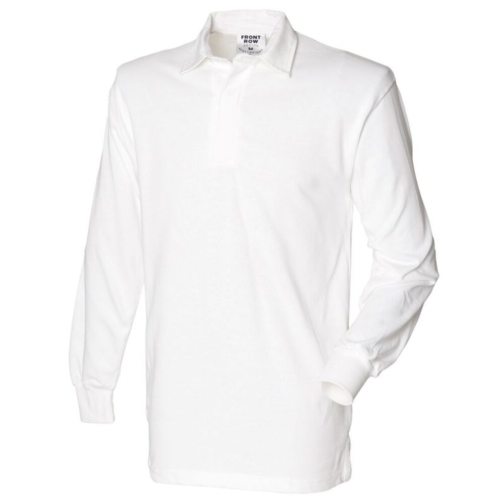 Front Row Mens Long Sleeve Sports Rugby Cotton Polo Shirt /T-Shirt/Top Szs S-3XL